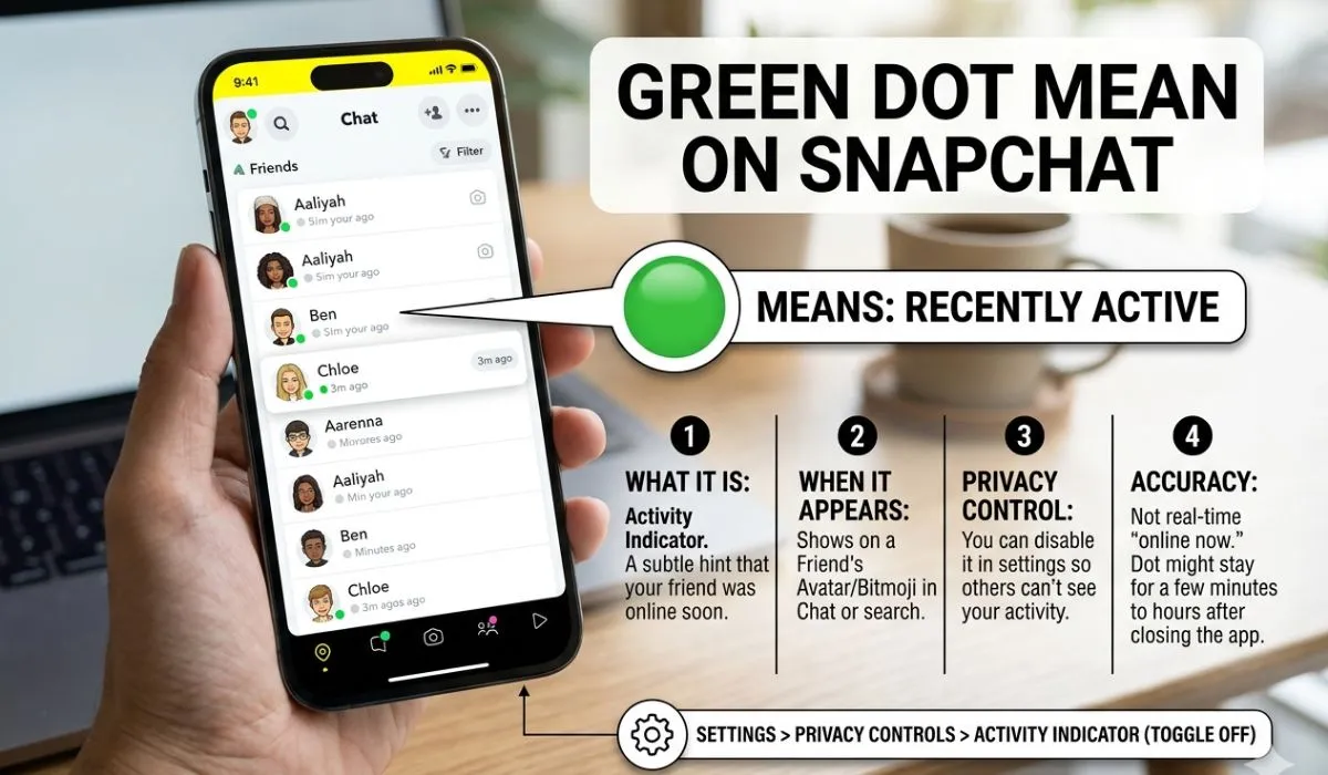 Green Dot Mean on Snapchat