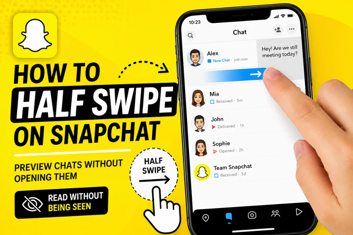 How to Half Swipe on Snapchat